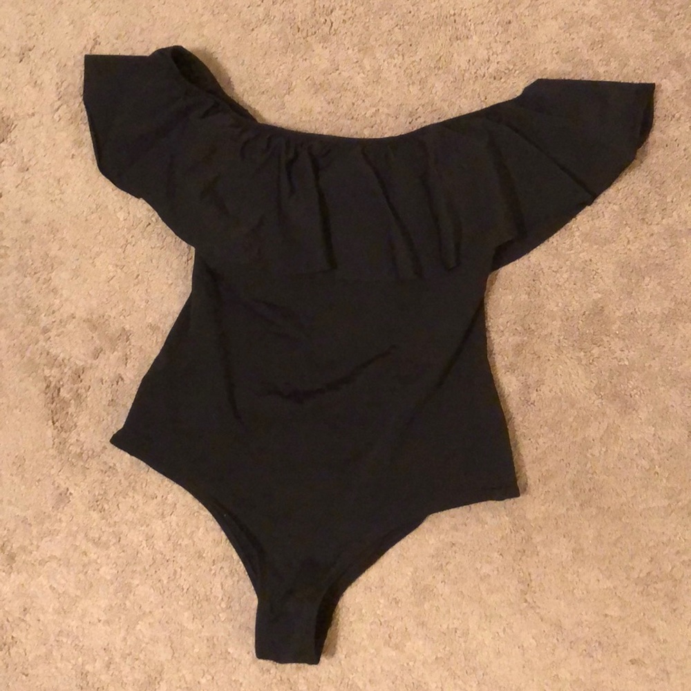 Mara Hoffman Strapless and Ruffle one-piece